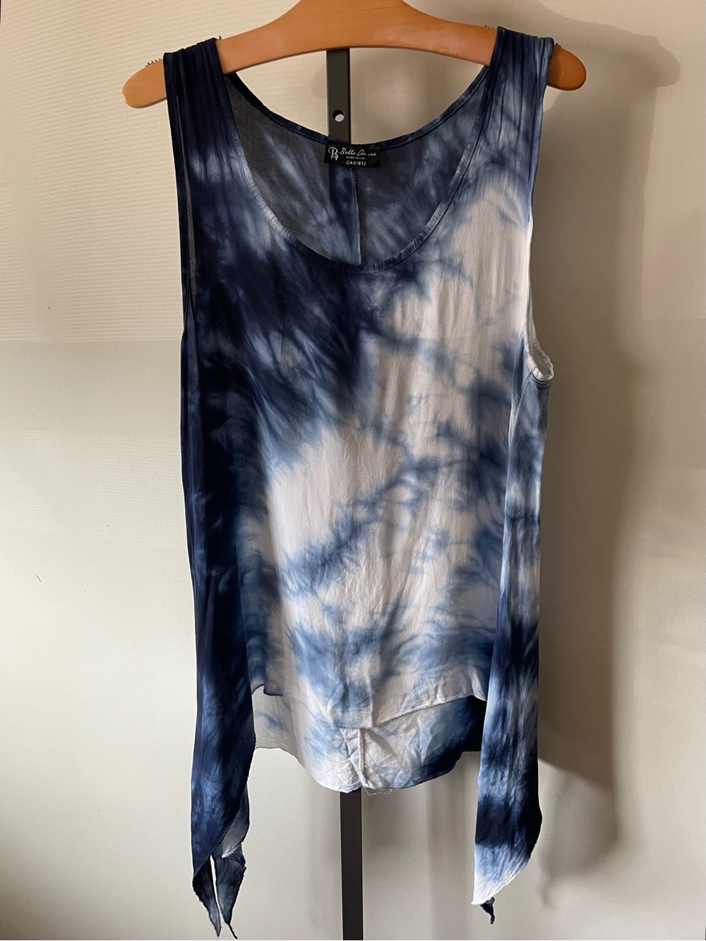 Bella Amore Boho Made In Italy Tie Dye Handkerchief Sharkbite Tank Top S/M